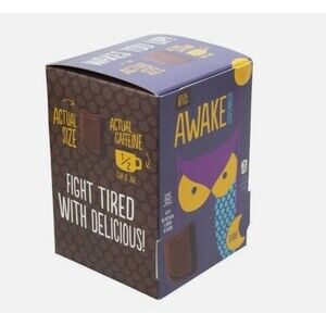 Awake Caffeinated Dark Chocolate Bites 300 Ct Bulk Case Energy Chocolate NEW